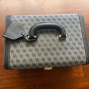 Dooney & Bourke Black and Gray Monogram Briefcase